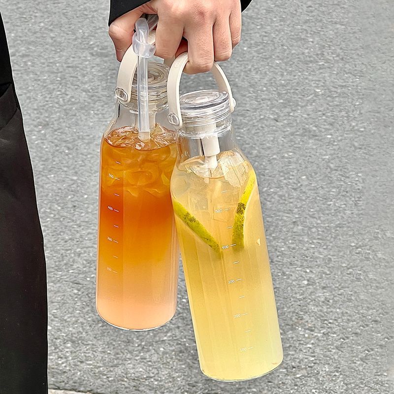 600ML Thickened Glass Water Bo - đánh giá và giá Outdoor Sport Glass Water Bottle
